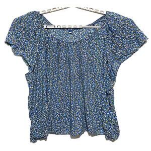 Old Navy Ditsy Floral Swing Blouse Top Womens Plus 4X Stretch Flowy Casual Boho